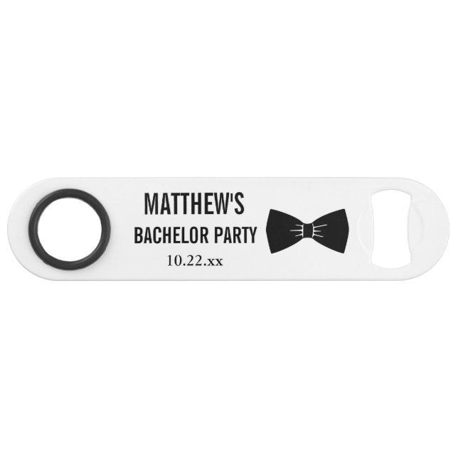 Bachelor Party Tuxedo Bow Krawatte Gastgeschenk Ho Speed Flaschenöffner (Vorderseite (Horizontal))