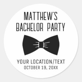 Bachelor Party Tuxedo Bow Krawatte Moderne Hochzei Runder Aufkleber