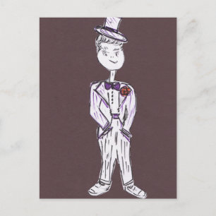 Bachelor Party Tuxedo Groom Postkarte
