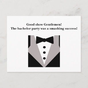 Bachelor Party Vielen Dank Postkarte