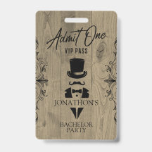 Bachelor Party Vintag Tuxedo VIP-Abzeichen