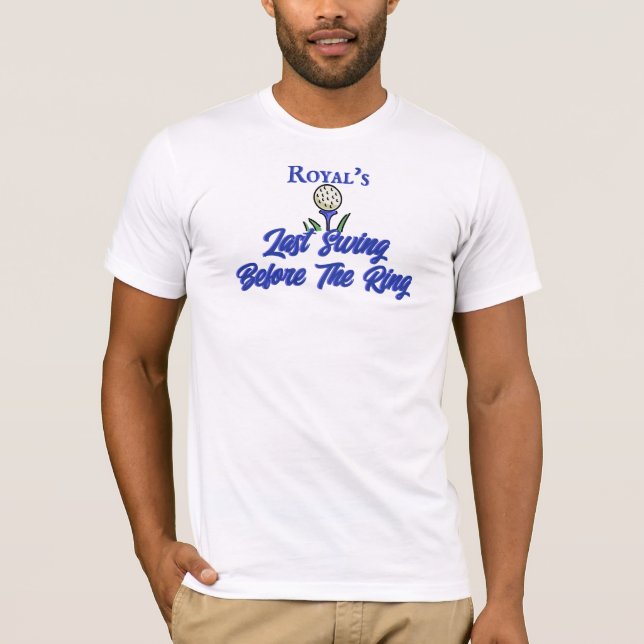 Bachelor Party Wedding Weekend Golfing Blue T-Shirt (Vorderseite)