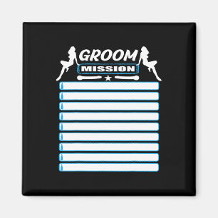 Bachelor Party with Checklist - Aufgaben für die G Magnet