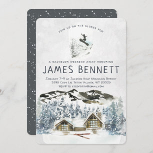 Bachelor Party Wochenende Skireise Einladung