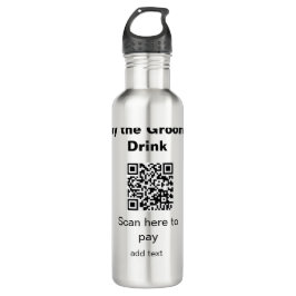 Bachelor QR Scan zu zahlen Bräutigam ein Getränk T Edelstahlflasche
