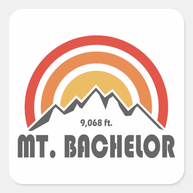Bachelor Quadratischer Aufkleber (Vorderseite)