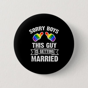 Bachelor Shirt Party Lgbt Gay Pride Groom Bridge Button
