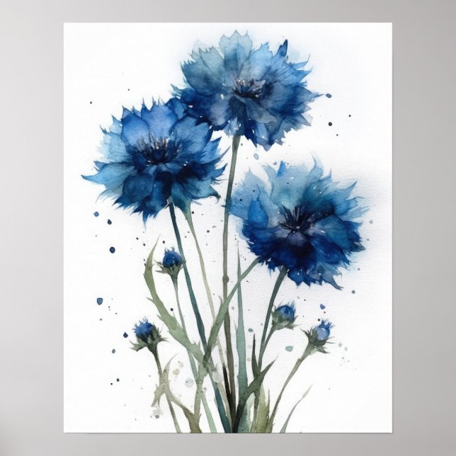 Bachelor-Tasten Blume Art Print Poster (Vorne)