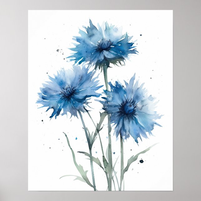 Bachelor-Tasten Blume Art Print Poster (Vorne)