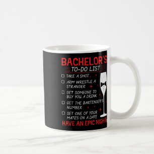 Bachelor to do List Groom Bridge Party Funny Bache Kaffeetasse