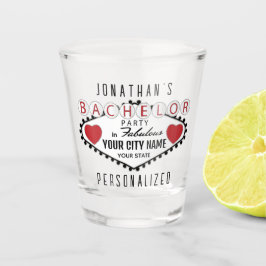 Bachelor - Vegas Style - Red Schnapsglas