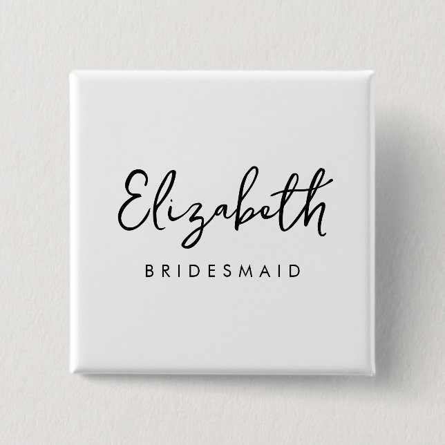 Bachelore Bridesmaid gibt Womens Template Square Button (Vorderseite)