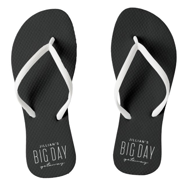 Bachelore Party Wandern am Wochenende Schwarz-weiß Flip Flops (Fußbett)