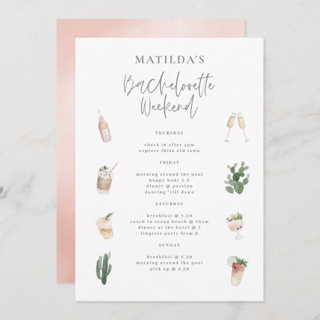 Bacheloretour-Bar am Wochenende (Vorne/Hinten)