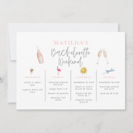 Bacheloretour-Bar am Wochenende Einladung