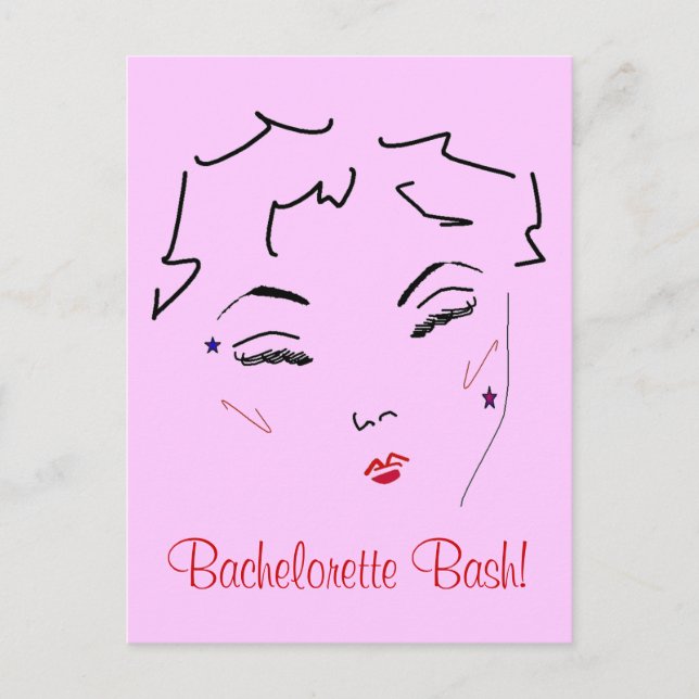 Bachelorette Bash Postkarte (Vorderseite)