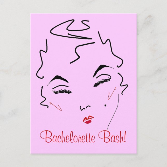 Bachelorette Bash Postkarte (Vorderseite)