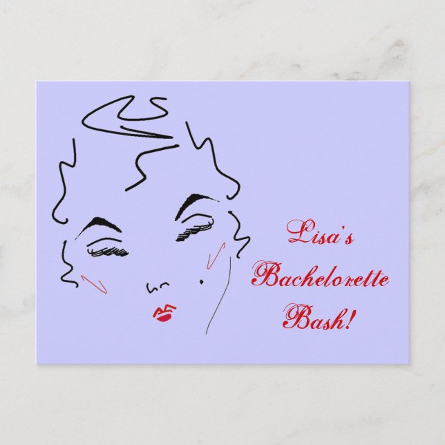 Bachelorette Bash Postkarte (Vorderseite)