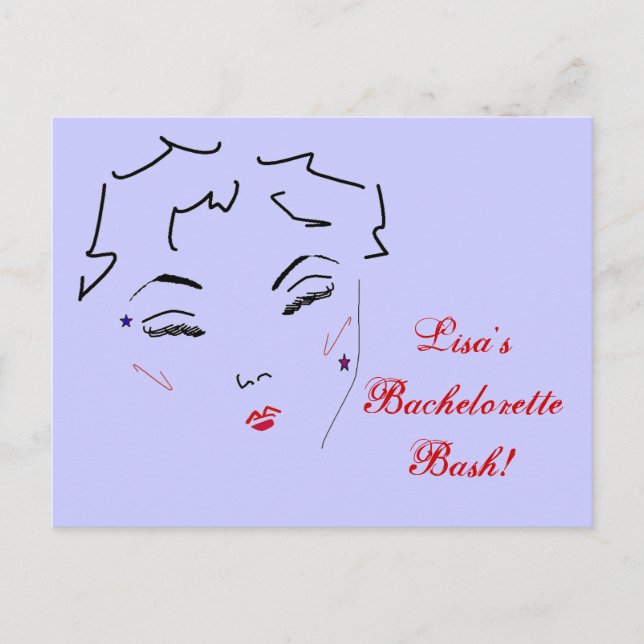 Bachelorette Bash Postkarte (Vorderseite)