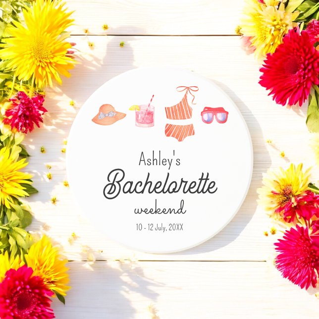 Bachelorette Beach Bikini Weekend Getränkeuntersetzer (Von Creator hochgeladen)