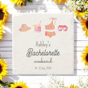 Bachelorette Beach Bikini Weekend Steinuntersetzer