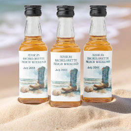 Bachelorette Beach Weekend Alkoholflaschenetikett