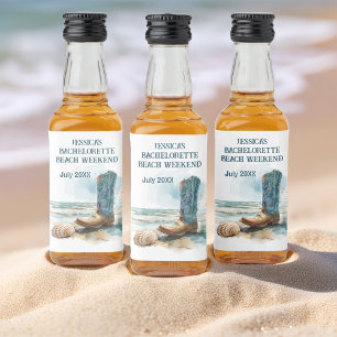 Bachelorette Beach Weekend Alkoholflaschenetikett