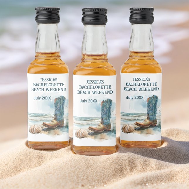 Bachelorette Beach Weekend Alkoholflaschenetikett (Von Creator hochgeladen)