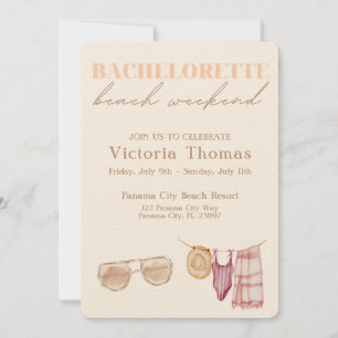 Bachelorette Beach Weekend Einladung