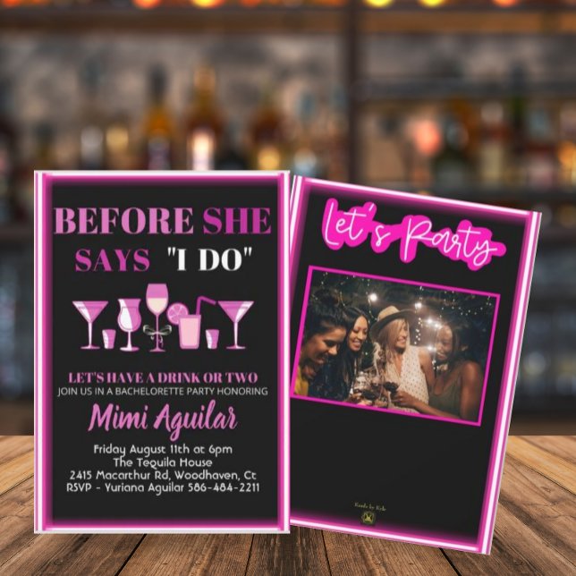 Bachelorette, bevor sie sagt, ich mache Einladung (Von Creator hochgeladen)