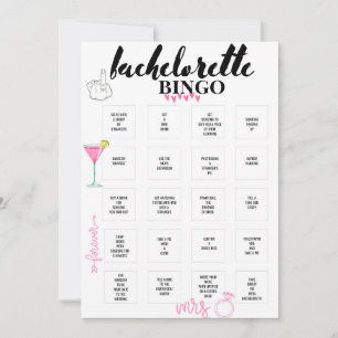 Bachelorette Bingo Hen Party Game Einladung