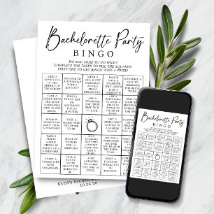Bachelorette Bingo Party Game Card Einladung