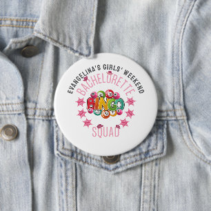 BACHELORETTE BINGO SQUAD Custom Western Coquette Button