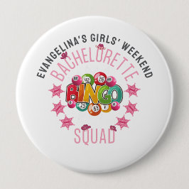 BACHELORETTE BINGO SQUAD Custom Western Coquette Button