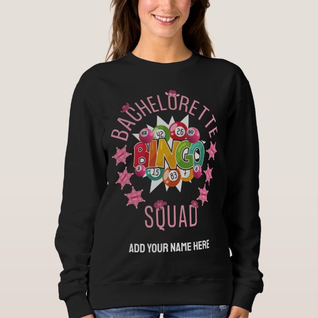 BACHELORETTE BINGO SQUAD Custom Western Coquette Sweatshirt (Vorderseite)