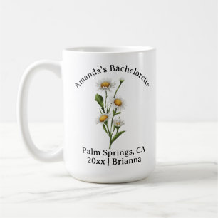 Bachelorette Birth Month Blume April Daisy Kaffeetasse