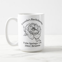Bachelorette Birth Month Blume November Peony Kaffeetasse