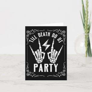 Bachelorette bis zum Tod tun uns Party Skeletthand Karte