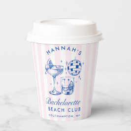 Bachelorette Blue Disco Cocktail Bar Settecentesim Pappbecher