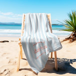 Bachelorette Blue & Red Retro Modern  Strandtuch<br><div class="desc">This beach towel effortlessly fuses retro charm with a modern beachy twist, featuring a stylish blend of blue and red hues. Ideal for seaside celebrations, this towel adds a playful touch to your bachelorette experience. Crafted with both style and functionality in mind, it's the perfect accessory for beach outings or...</div>