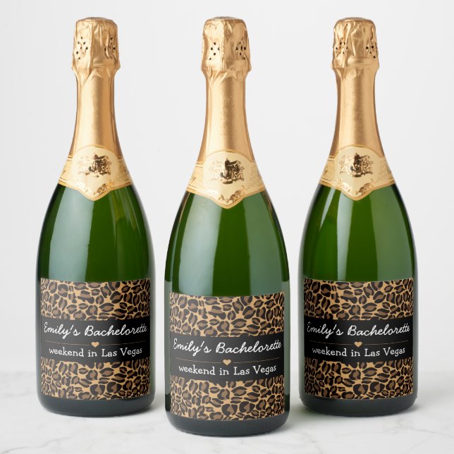 Bachelorette Bride Boujee Trendy Leopard Print (Flaschen)