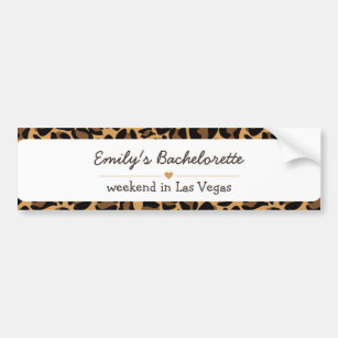 Bachelorette Bride Boujee Trendy Leopard Print Autoaufkleber
