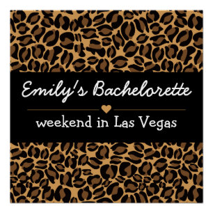 Bachelorette Bride Boujee Trendy Leopard Print Poster