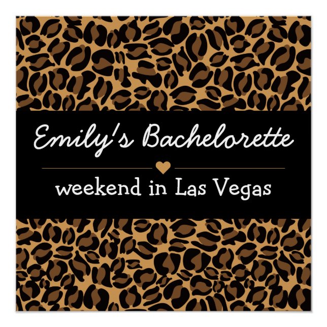 Bachelorette Bride Boujee Trendy Leopard Print Poster (Vorderseite)