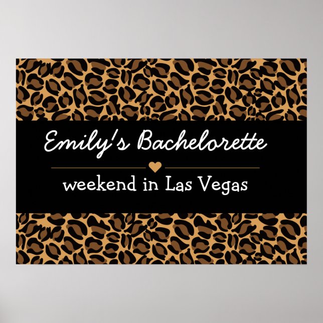 Bachelorette Bride Boujee Trendy Leopard Print Poster (Vorne)