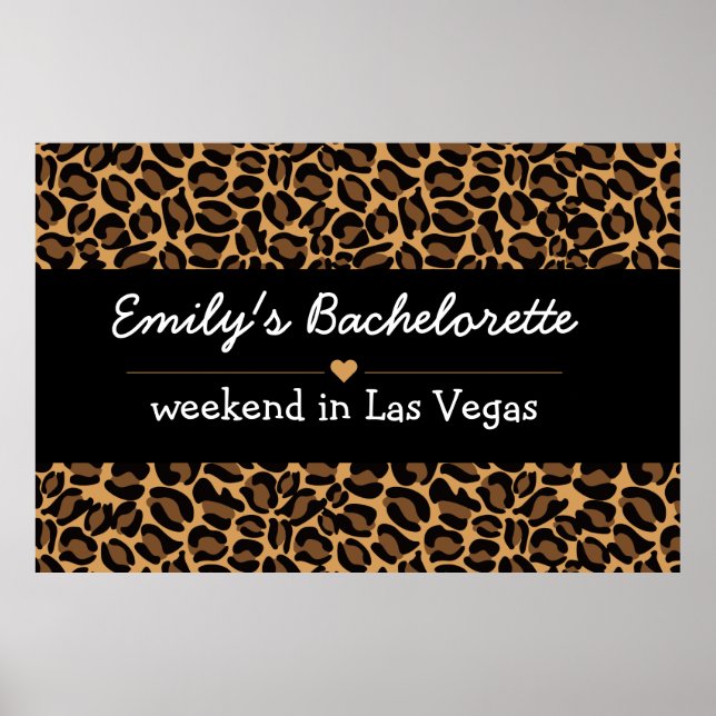 Bachelorette Bride Boujee Trendy Leopard Print Poster (Vorne)