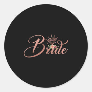 Bachelorette Bride Bridal Polterabend Gift Flor Runder Aufkleber