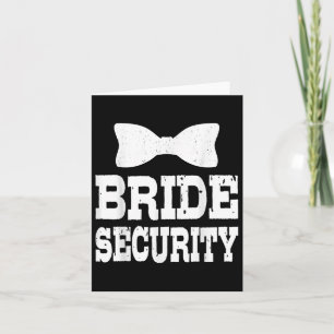 Bachelorette Bride Security Funny Kids Wedding Par Karte