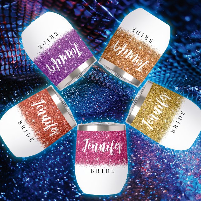 Bachelorette Bride Violet Glitzer Girly (Von Creator hochgeladen)