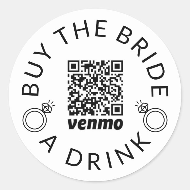 Bachelorette Buy Brie a Drink Venmo Sticker (Vorderseite)